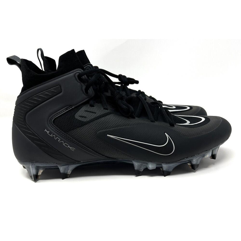 Nike Alpha Huarache 8 Elite LAX Black Lacrosse Cleats Mens Size 14 CW4440-011